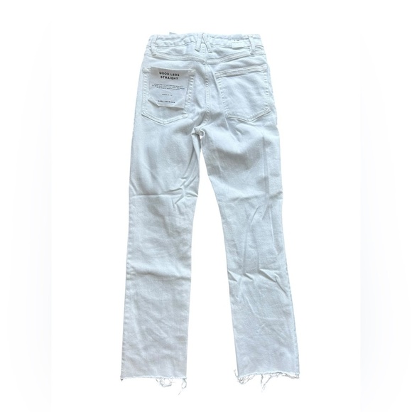 Good American NWT Good Legs Straight High Rise White Denim Jeans Size 2/26 New - Picture 8 of 10